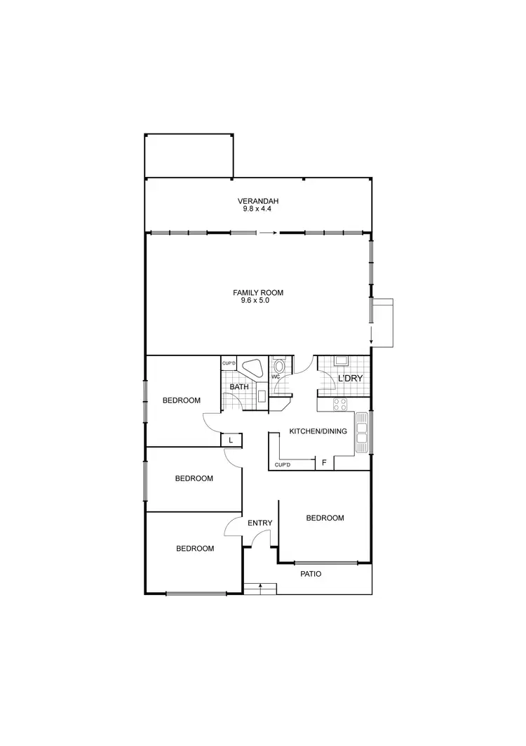 Floorplan of Homely house listing, 50 Scott Street, White Hills VIC 3550