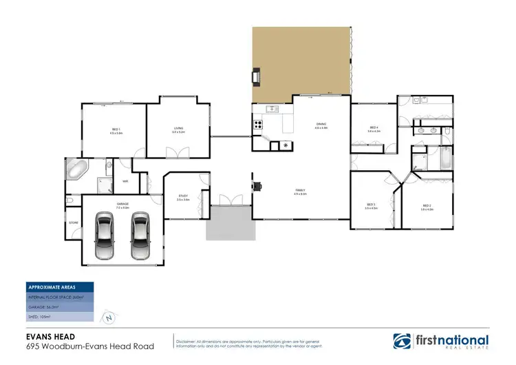 Floorplan of Homely rural property listing, 695 Woodburn - Evans Head Road, Evans Head NSW 2473