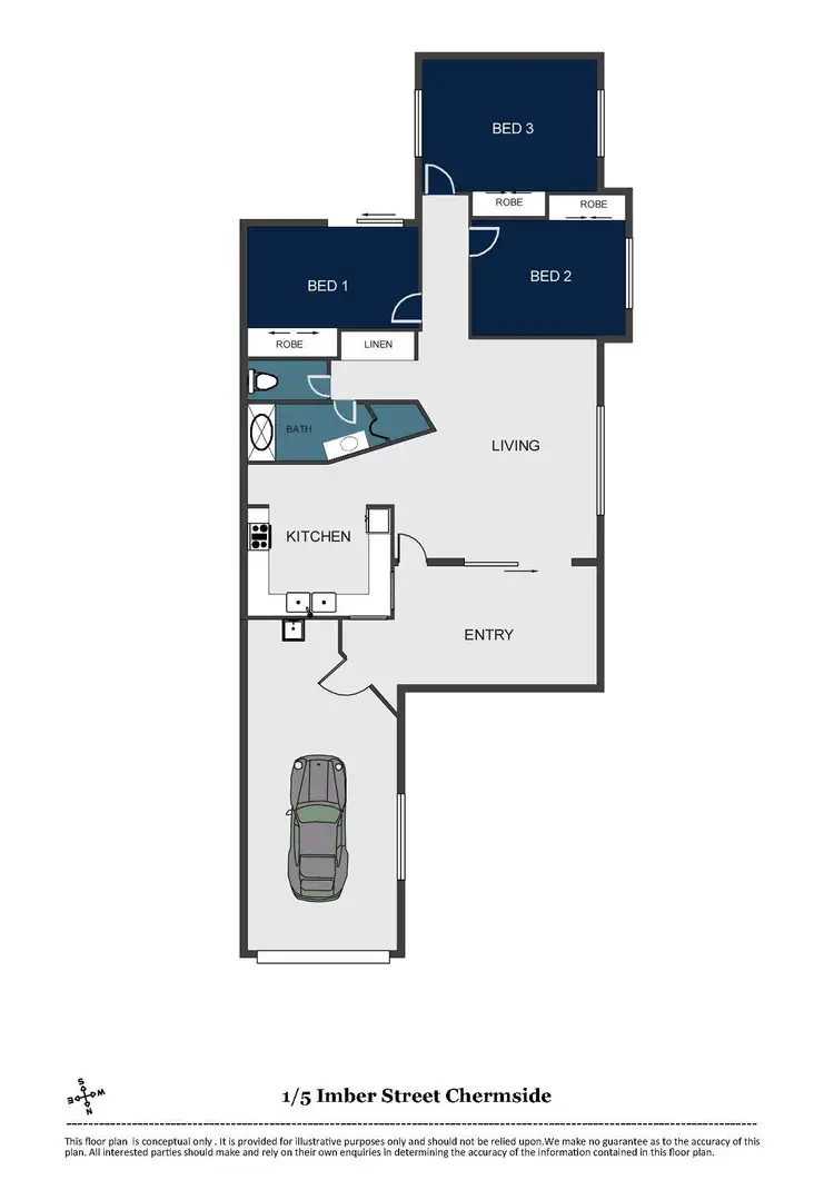 Floorplan of Homely townhouse listing, 1/5 Imber Street, Chermside QLD 4032