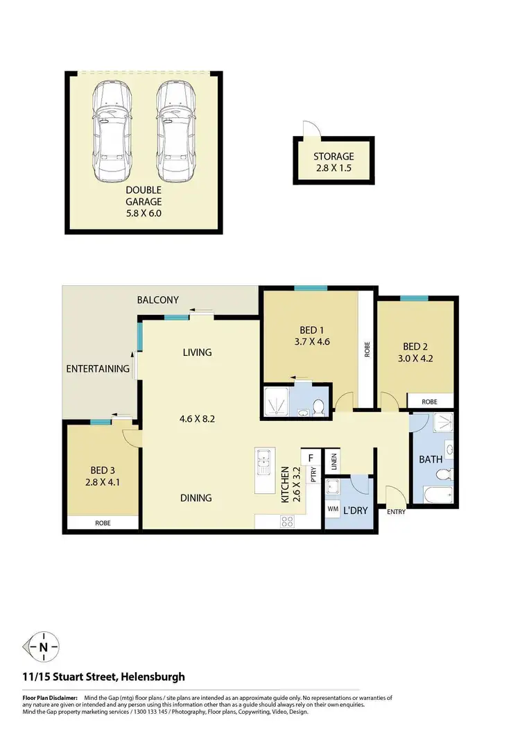 Floorplan of Homely townhouse listing, 11/15 Stuart Street, Helensburgh NSW 2508