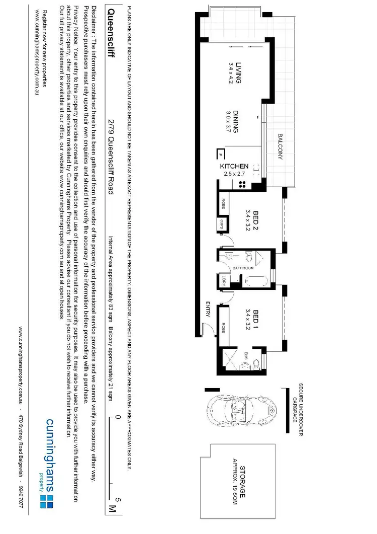 Floorplan of Homely unit listing, 2/79 Queenscliff Road, Queenscliff NSW 2096