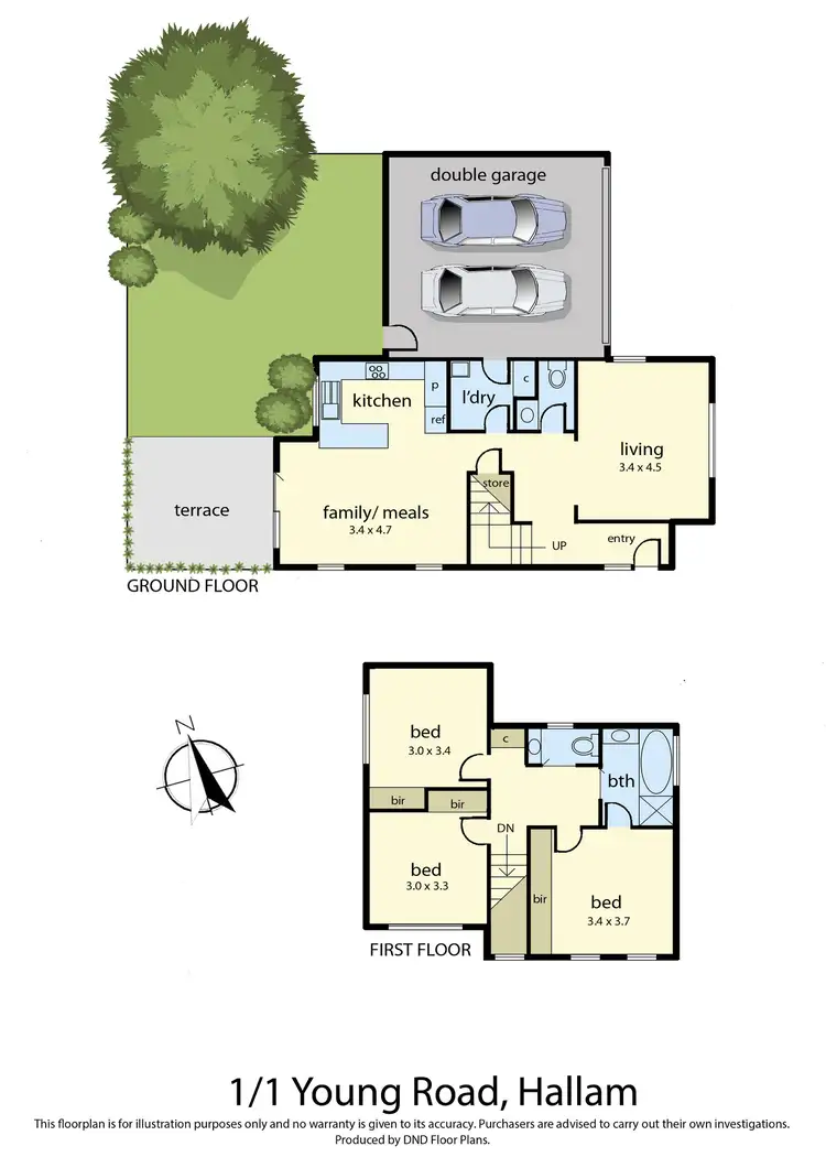 Floorplan of Homely house listing, 1/1 Young Road, Hallam VIC 3803