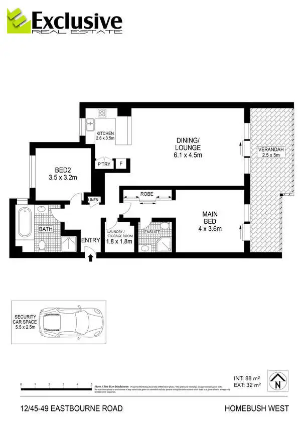 Floorplan of Homely apartment listing, 12/45 Eastbourne Road, Homebush West NSW 2140