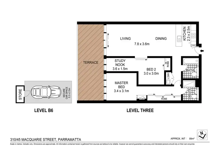 Floorplan of Homely apartment listing, 3.10/45 Macquarie Street, Parramatta NSW 2150