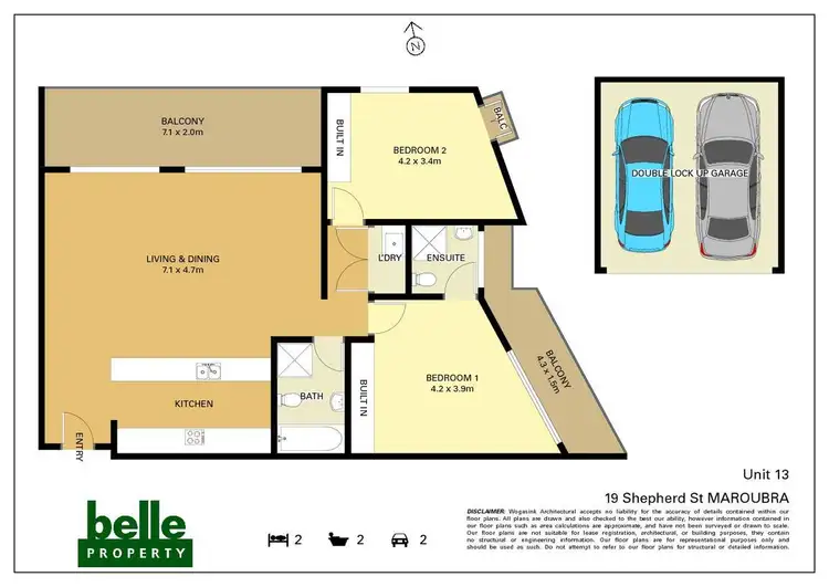 Floorplan of Homely apartment listing, Unit 13/19 Shepherd Street, Maroubra NSW 2035