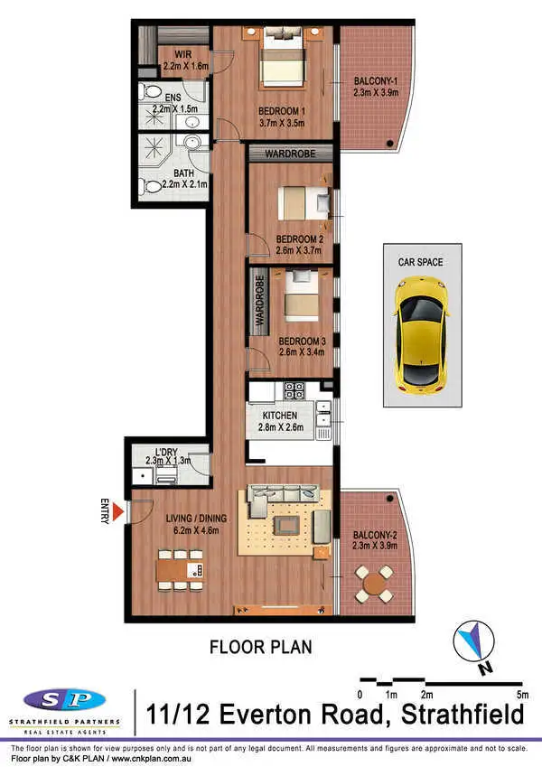 Floorplan of Homely apartment listing, 11/12 Everton Road, Strathfield NSW 2135