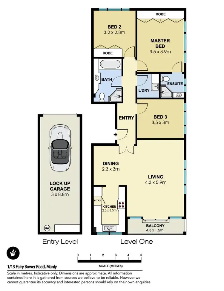 Floorplan of Homely apartment listing, 1/13 Fairy Bower Road, Manly NSW 2095