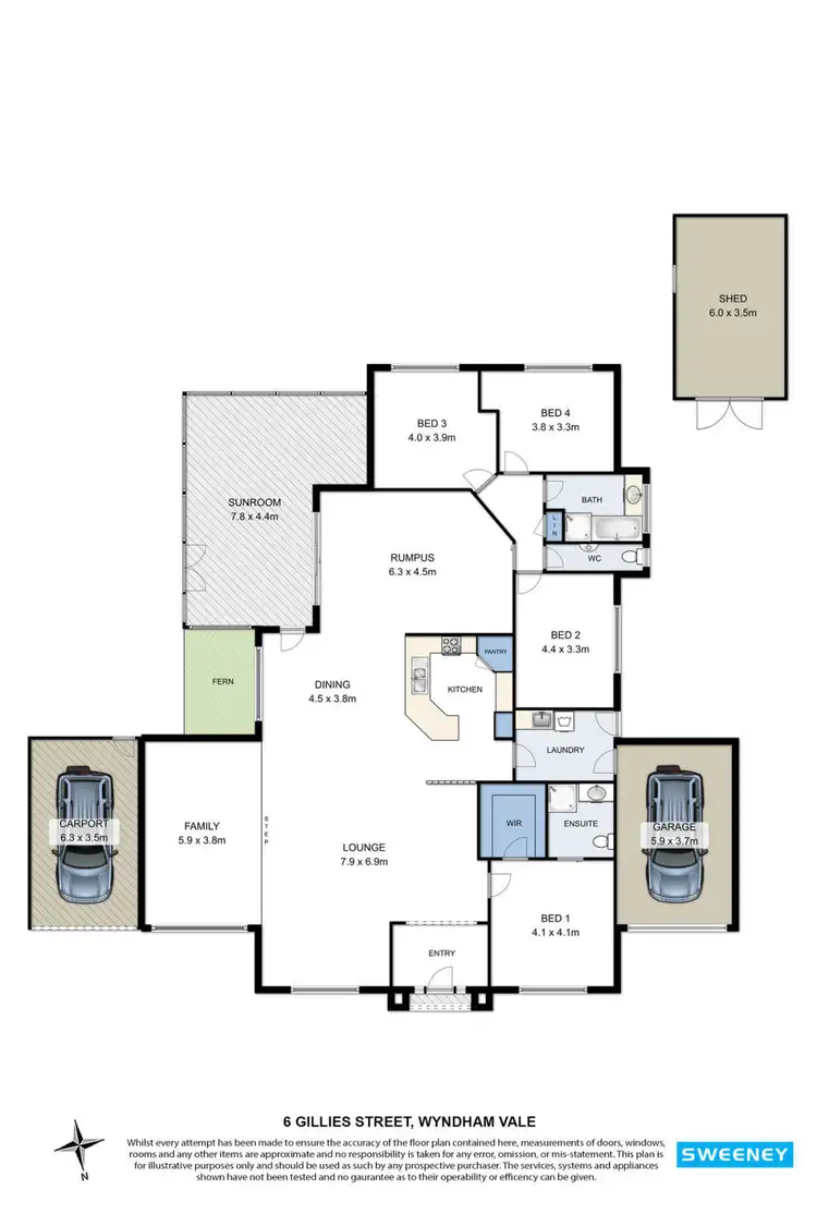 Floorplan of Homely house listing, 6 Gillies Street, Wyndham Vale VIC 3024