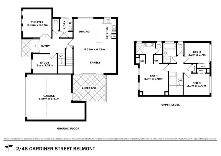 Floorplan of Homely townhouse listing, 2/48 Gardiner Street, Belmont WA 6104