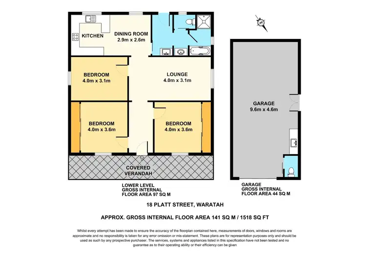 Floorplan of Homely house listing, 18 Platt Street, Waratah NSW 2298