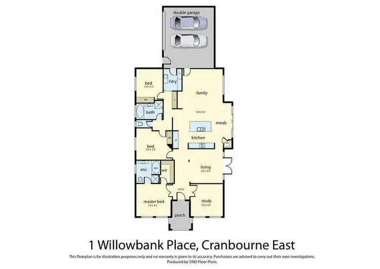 Floorplan of Homely house listing, 1 Willowbank Place, Cranbourne East VIC 3977