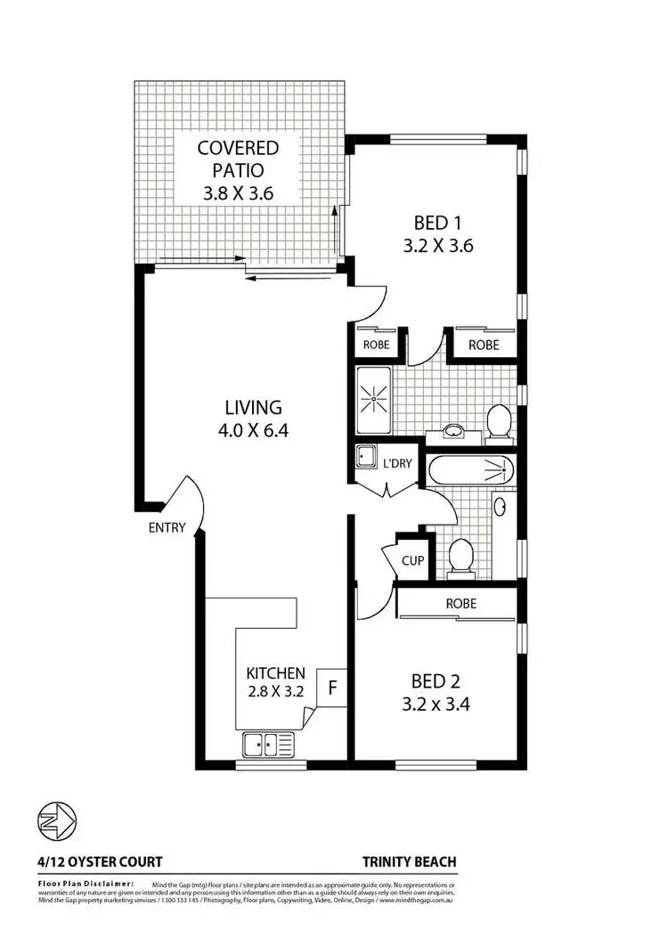Floorplan of Homely apartment listing, 4/12 Oyster Court, Trinity Beach QLD 4879