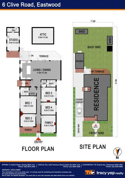 Floorplan of Homely house listing, 6 Clive Road, Eastwood NSW 2122