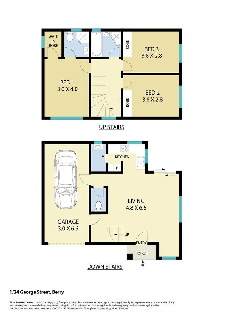 Floorplan of Homely townhouse listing, 1/24 George Street, Berry NSW 2535