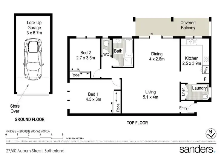 Floorplan of Homely unit listing, 27/60 Auburn Street, Sutherland NSW 2232