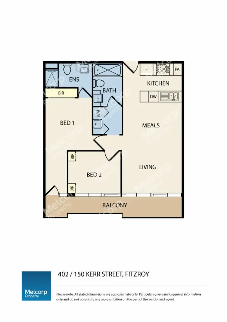 Floorplan of Homely apartment listing, 402/150 Kerr Street, Fitzroy VIC 3065