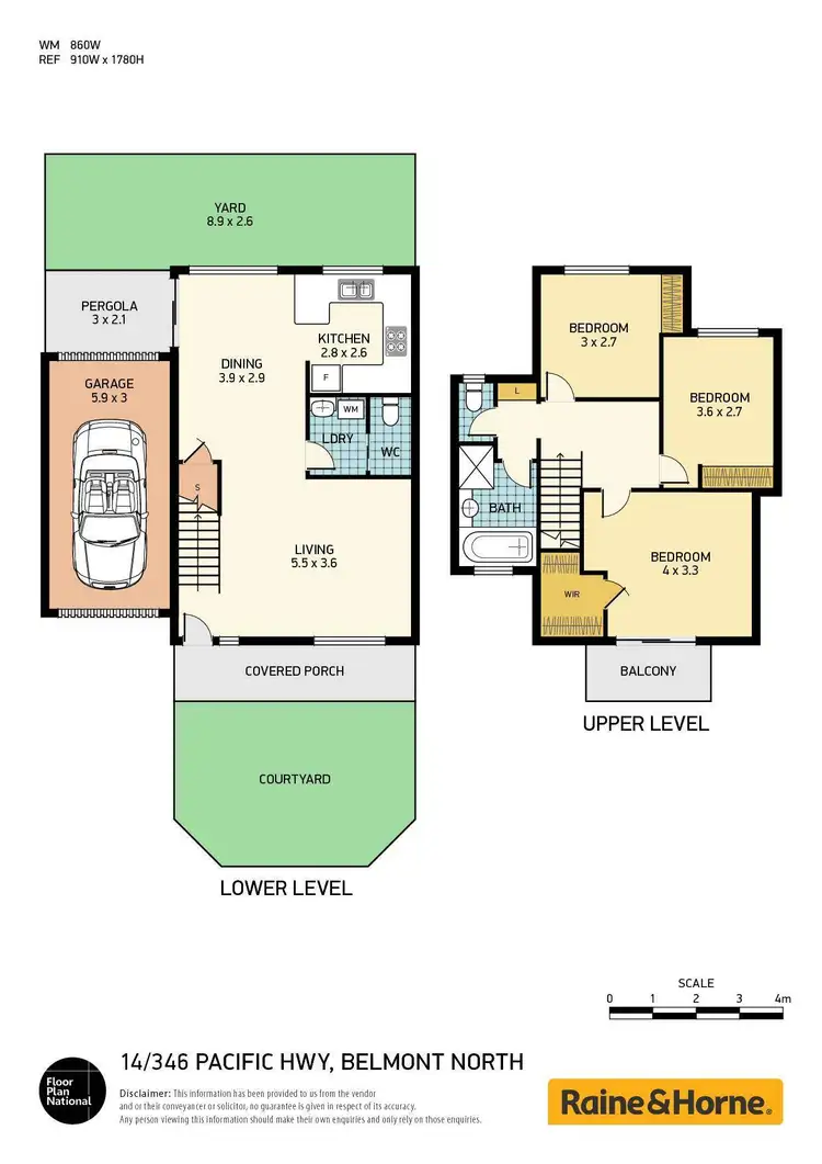 Floorplan of Homely unit listing, 14/346-348 Pacific Highway, Belmont North NSW 2280