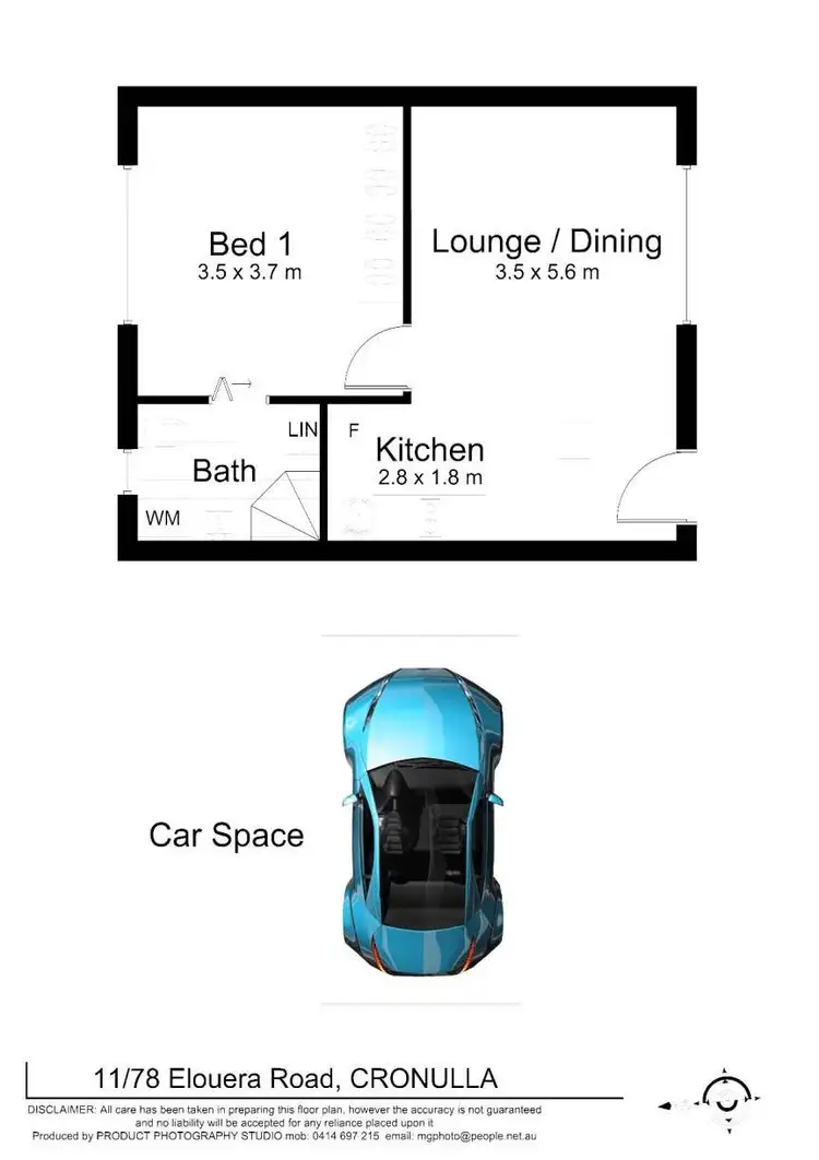 Floorplan of Homely unit listing, 11/78 Elouera Road, Cronulla NSW 2230