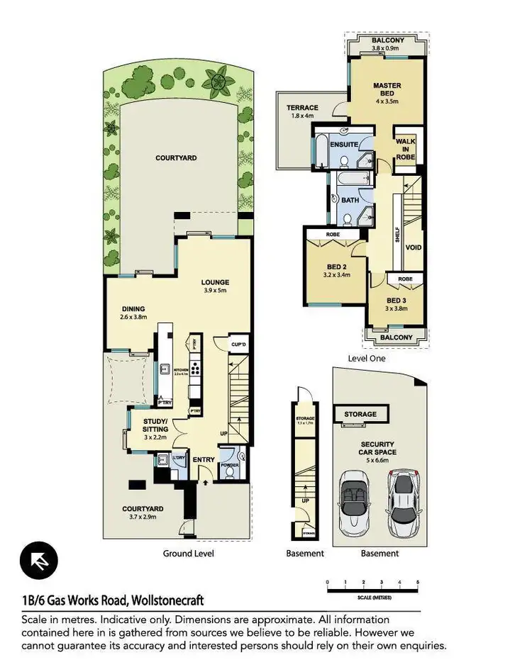 Floorplan of Homely townhouse listing, 1B/6 Gas Works Road, Wollstonecraft NSW 2065