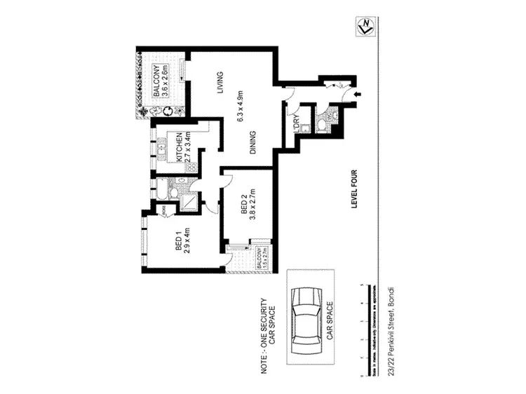 Floorplan of Homely unit listing, 23/22-28 Penkivil Street, Bondi NSW 2026