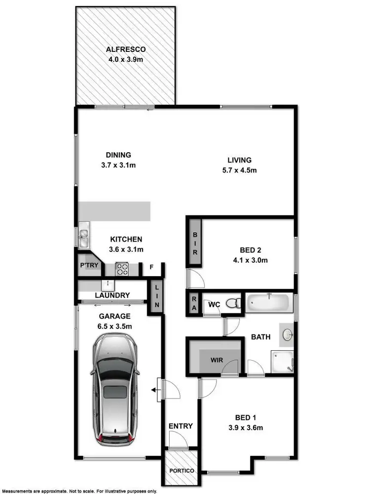 Floorplan of Homely townhouse listing, 8 Sheridans Bridge Road, Rutherglen VIC 3685