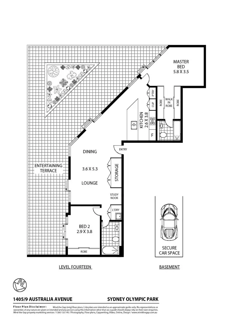 Floorplan of Homely apartment listing, 1405/9 Australia Avenue, Sydney Olympic Park NSW 2127