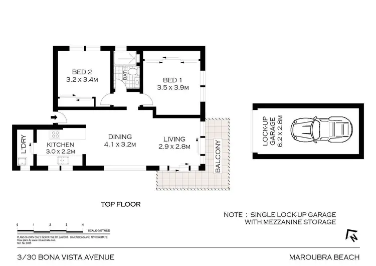 Floorplan of Homely apartment listing, 3/30 Bona Vista Avenue, Maroubra NSW 2035