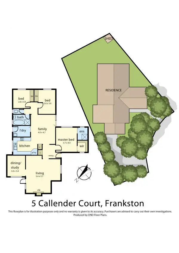 Floorplan of Homely house listing, 5 Callender Court, Frankston VIC 3199