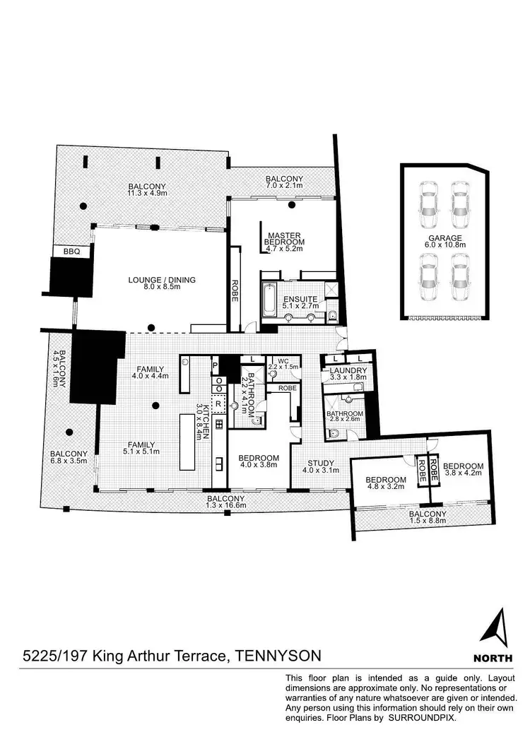 Floorplan of Homely apartment listing, 5225/197 King Arthur Terrace, Tennyson QLD 4105