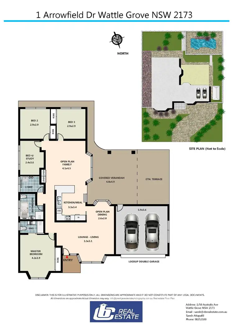 Floorplan of Homely house listing, 1 Arrowfield Drive, Wattle Grove NSW 2173
