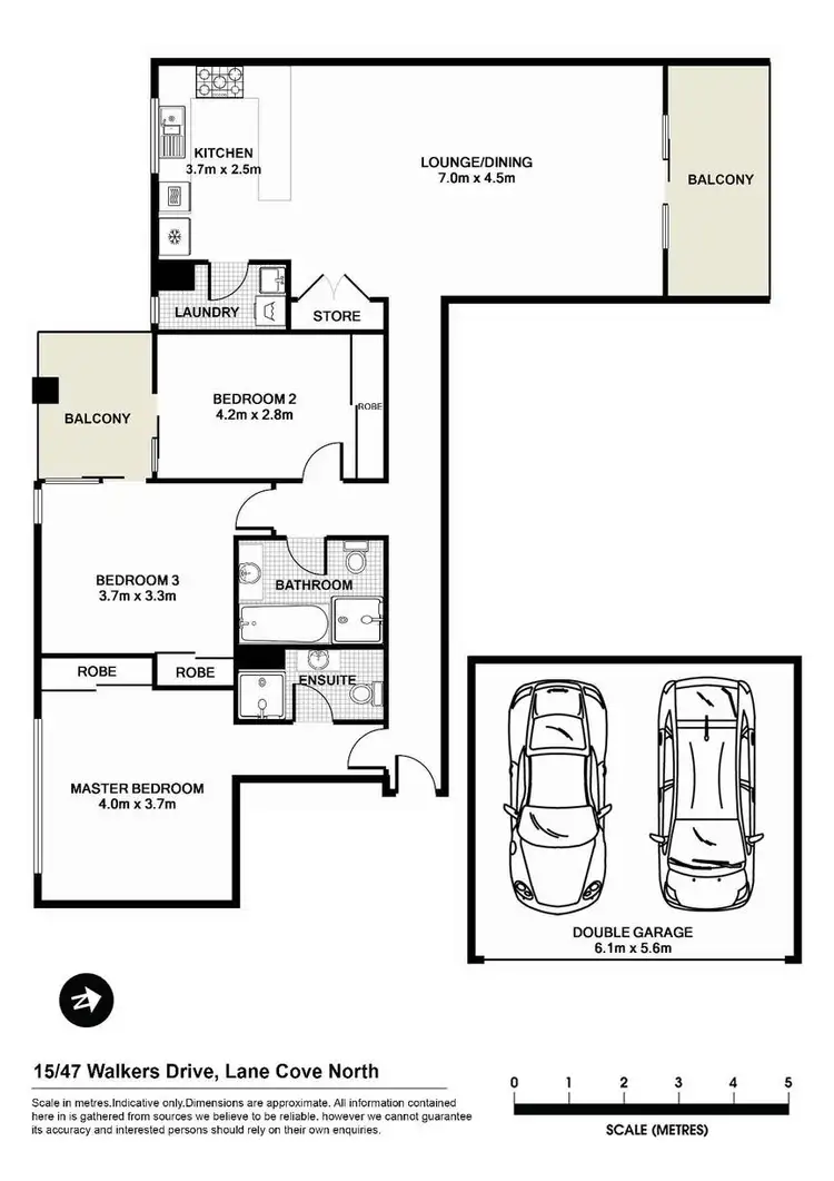 Floorplan of Homely apartment listing, Unit 15/47 Walkers Drive, Lane Cove NSW 2066