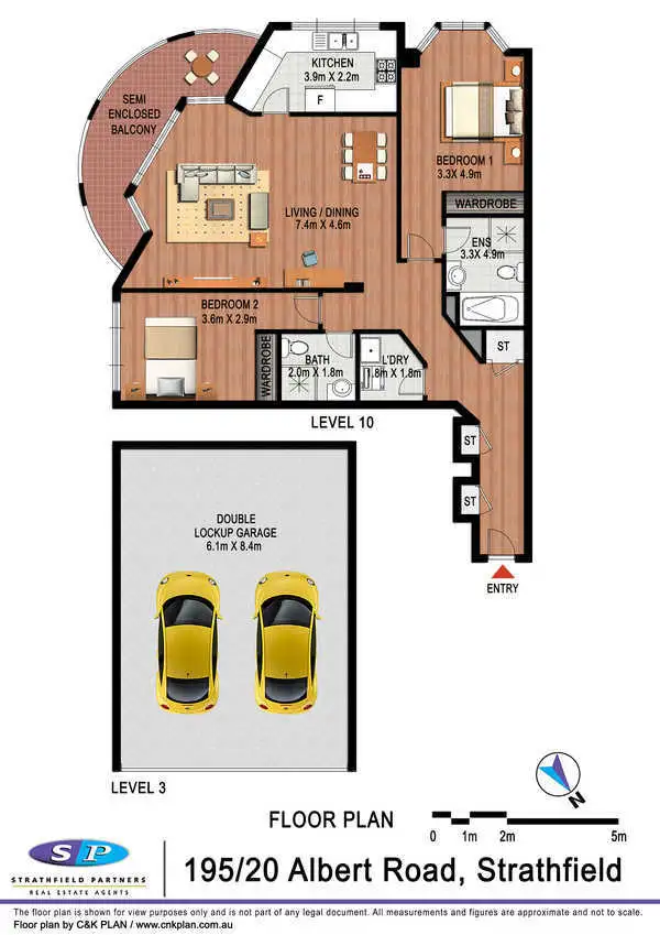 Floorplan of Homely apartment listing, 195/20-34 Albert Road, Strathfield NSW 2135