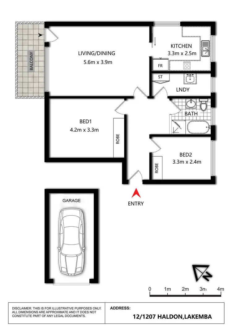 Floorplan of Homely unit listing, 12/207 Haldon Street, Lakemba NSW 2195
