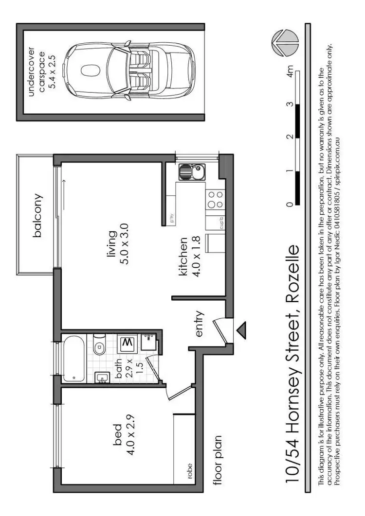 Floorplan of Homely apartment listing, 10/54 Hornsey Street, Rozelle NSW 2039