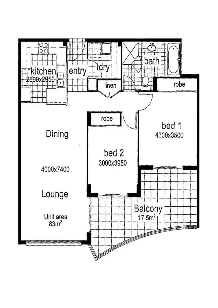 Floorplan of Homely unit listing, 29/313 Crown Street, Wollongong NSW 2500