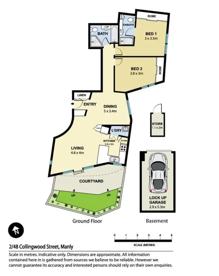 Floorplan of Homely apartment listing, Unit 2/48 Collingwood Street, Manly NSW 2095