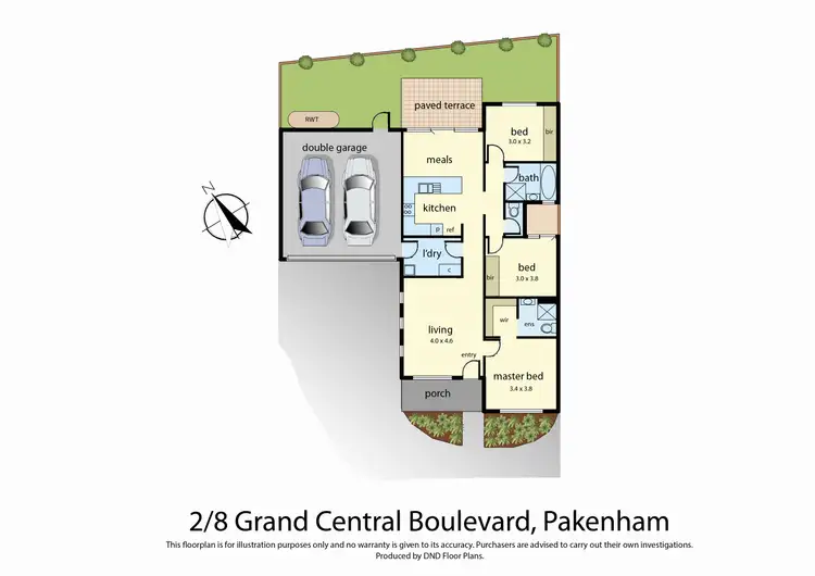Floorplan of Homely unit listing, 2/8 Grand Central Boulevard, Pakenham VIC 3810
