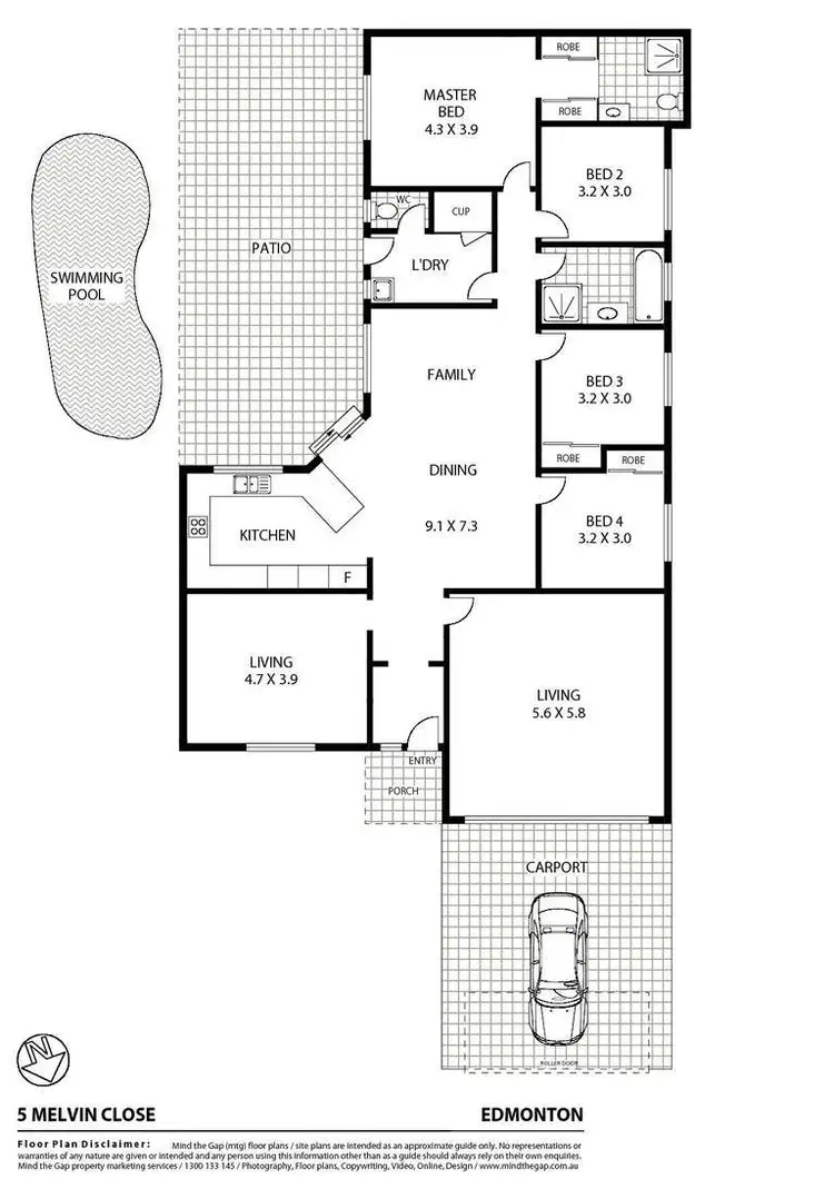 Floorplan of Homely house listing, 5 Melvin Close, Edmonton QLD 4869