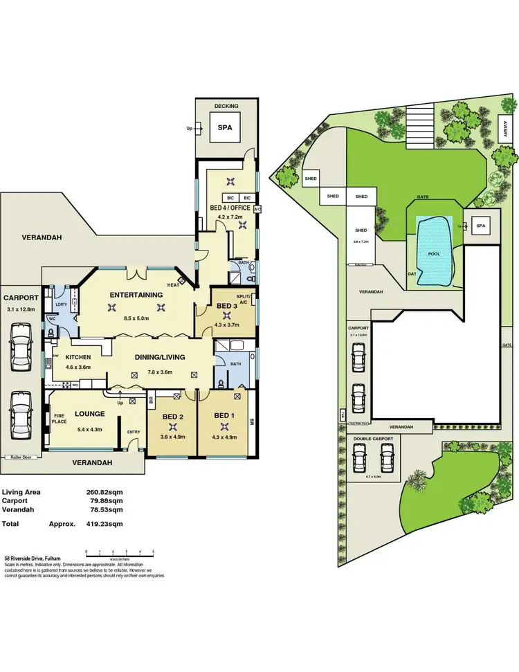 Floorplan of Homely house listing, 58 Riverside Drive, Fulham SA 5024