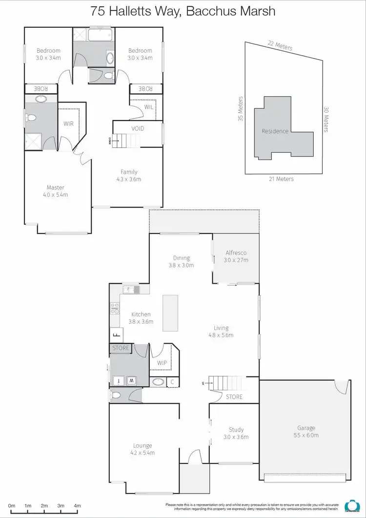 Floorplan of Homely house listing, 75 Halletts Way, Bacchus Marsh VIC 3340