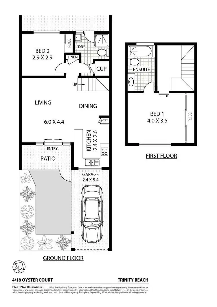 Floorplan of Homely townhouse listing, 4/18 Oyster Court, Trinity Beach QLD 4879