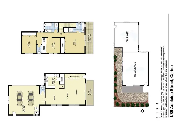 Floorplan of Homely townhouse listing, 1/86 Adelaide Street, Carina QLD 4152