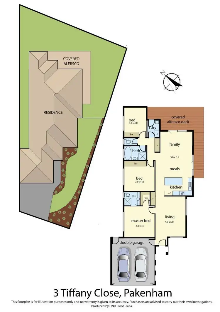 Floorplan of Homely house listing, 3 Tiffany Close, Pakenham VIC 3810