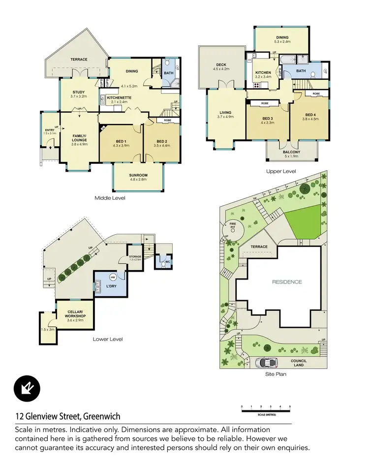 Floorplan of Homely house listing, 12 Glenview Street, Greenwich NSW 2065