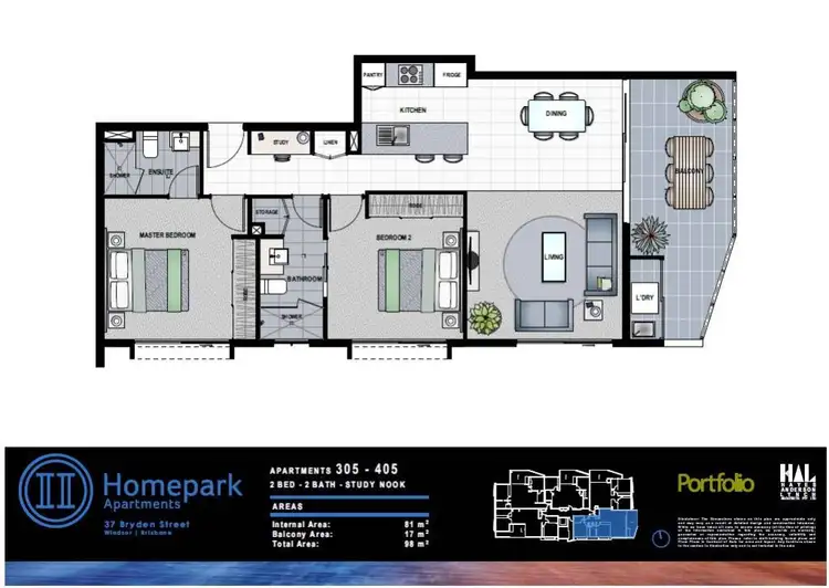 Floorplan of Homely unit listing, 305/37 Bryden Street, Windsor QLD 4030