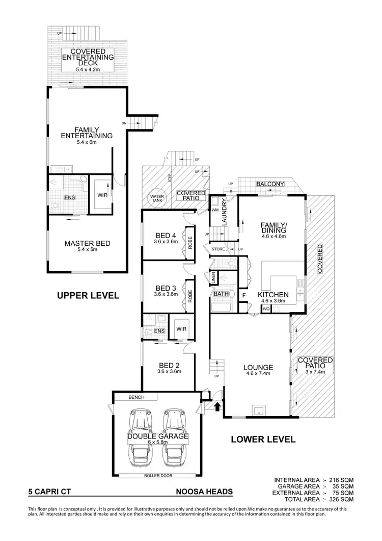 Floorplan of Homely house listing, 5 Capri Court, Noosa Heads QLD 4567