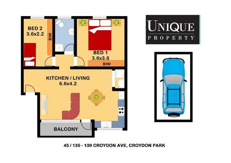 Floorplan of Homely apartment listing, 45/135 Croydon Avenue, Croydon Park NSW 2133