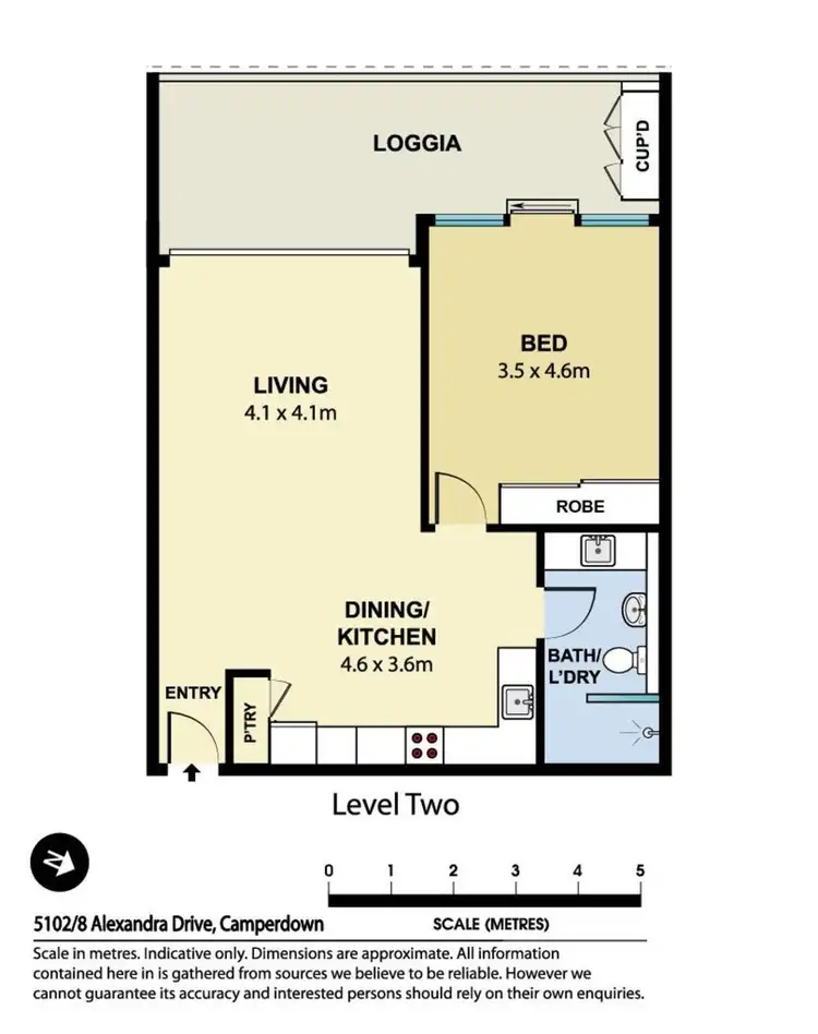 Floorplan of Homely apartment listing, 5102/8 Alexandra Drive, Camperdown NSW 2050