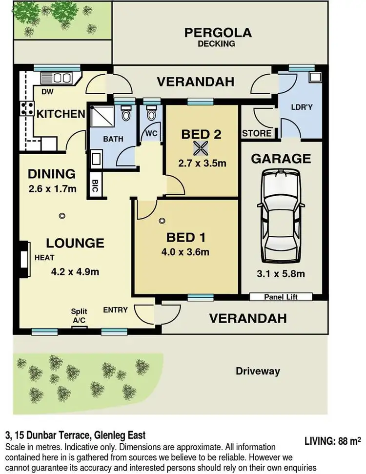 Floorplan of Homely unit listing, 3/15 Dunbar Terrace, Glenelg East SA 5045