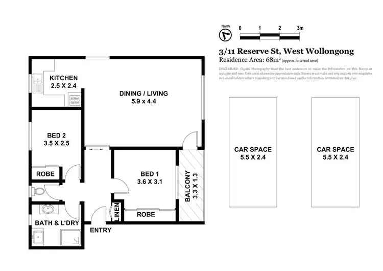 Floorplan of Homely unit listing, 3/11 Reserve Street, West Wollongong NSW 2500